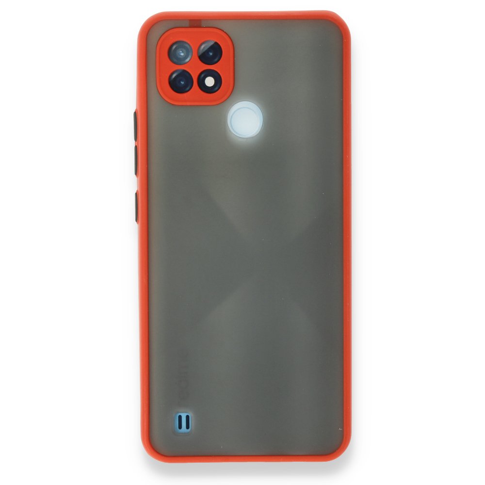 Newface Realme C21 Kılıf Montreal Silikon Kapak - Kırmızı
