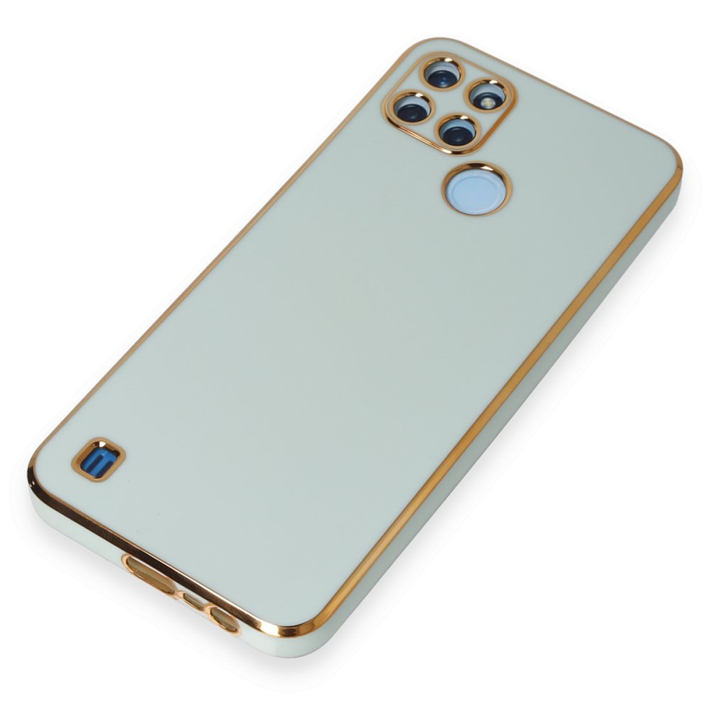 Newface Realme C21Y Kılıf Volet Silikon - Açık Yeşil