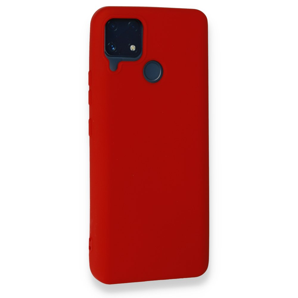 Newface Realme C25s Kılıf Nano içi Kadife Silikon - Kırmızı