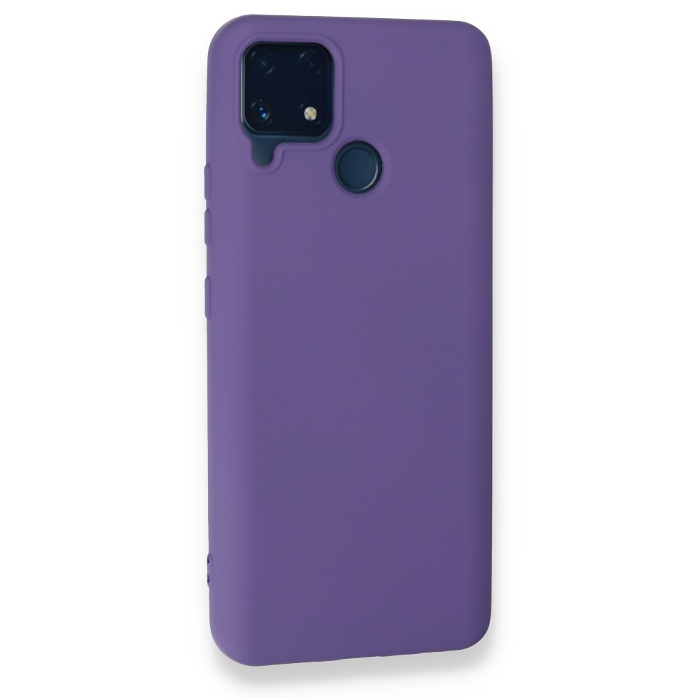 Newface Realme C25 Kılıf Nano içi Kadife Silikon - Mor