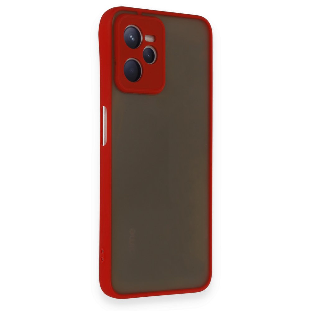 Newface Realme C35 Kılıf Montreal Silikon Kapak - Kırmızı