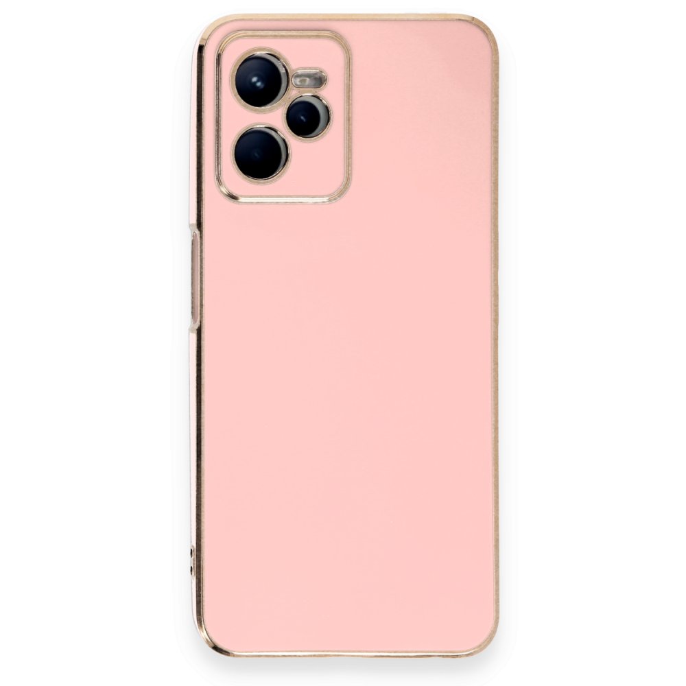 Newface Realme C35 Kılıf Volet Silikon - Pembe