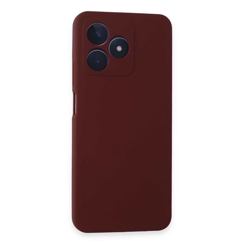 Newface Realme C53 Kılıf Nano içi Kadife Silikon - Bordo