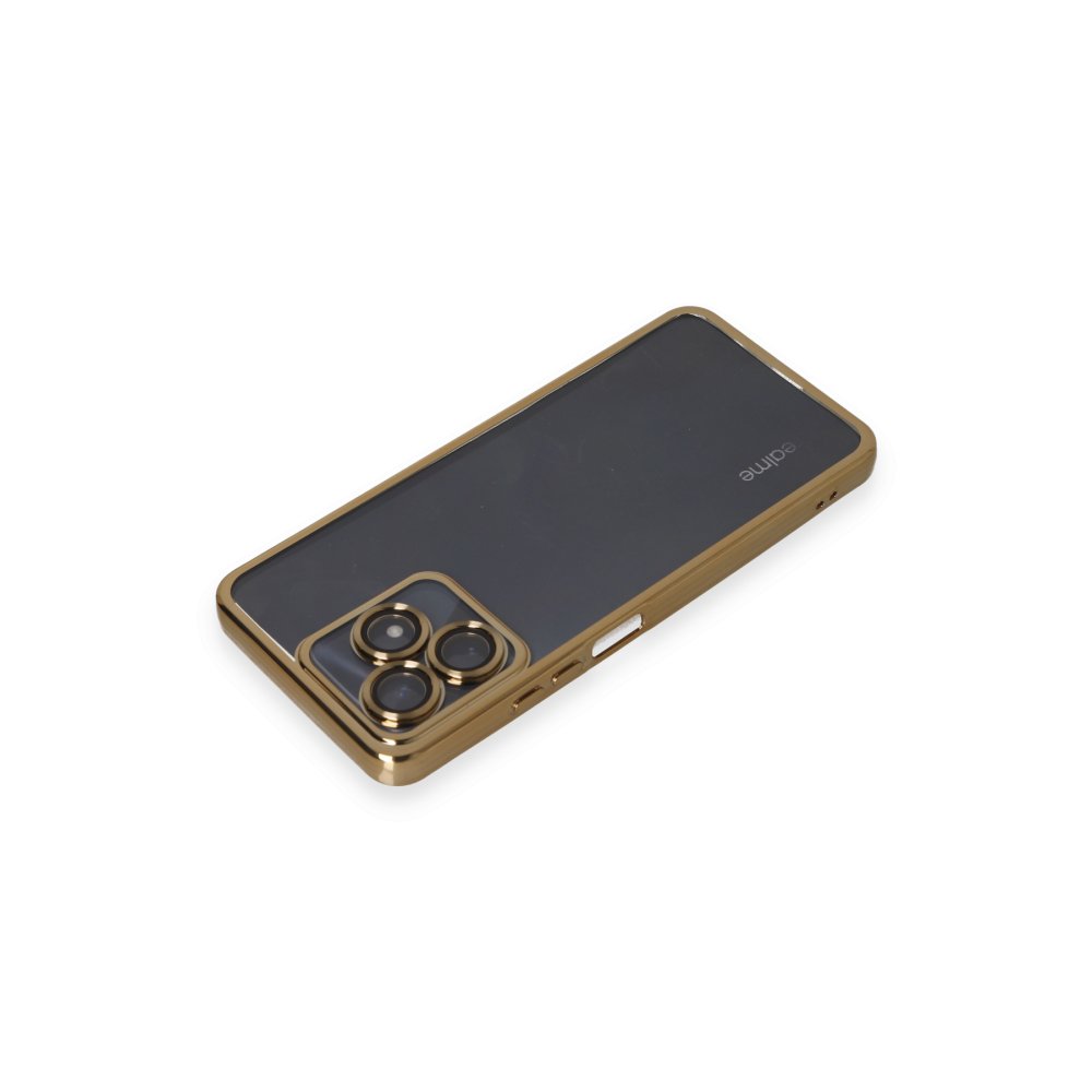 Newface Realme C53 Kılıf Razer Lensli Silikon - Gold