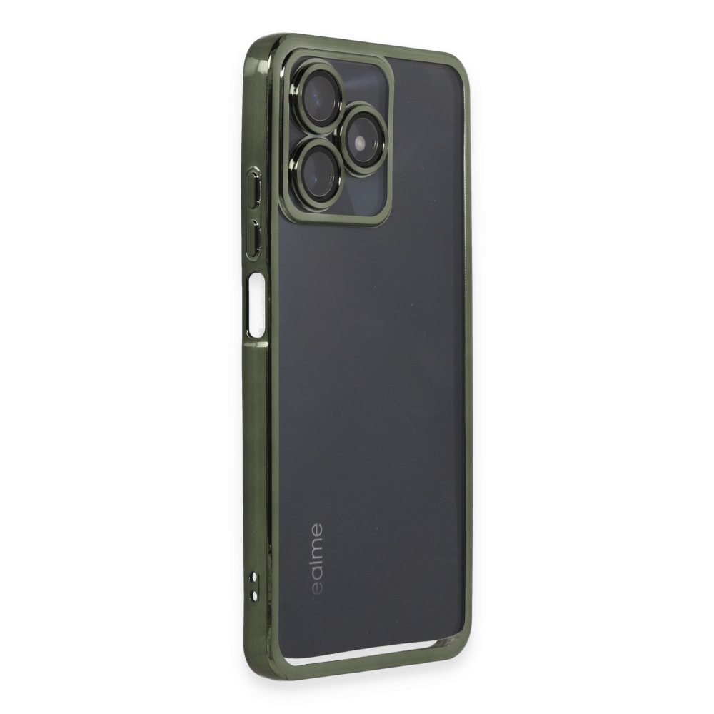 Newface Realme C53 Kılıf Razer Lensli Silikon - Yeşil