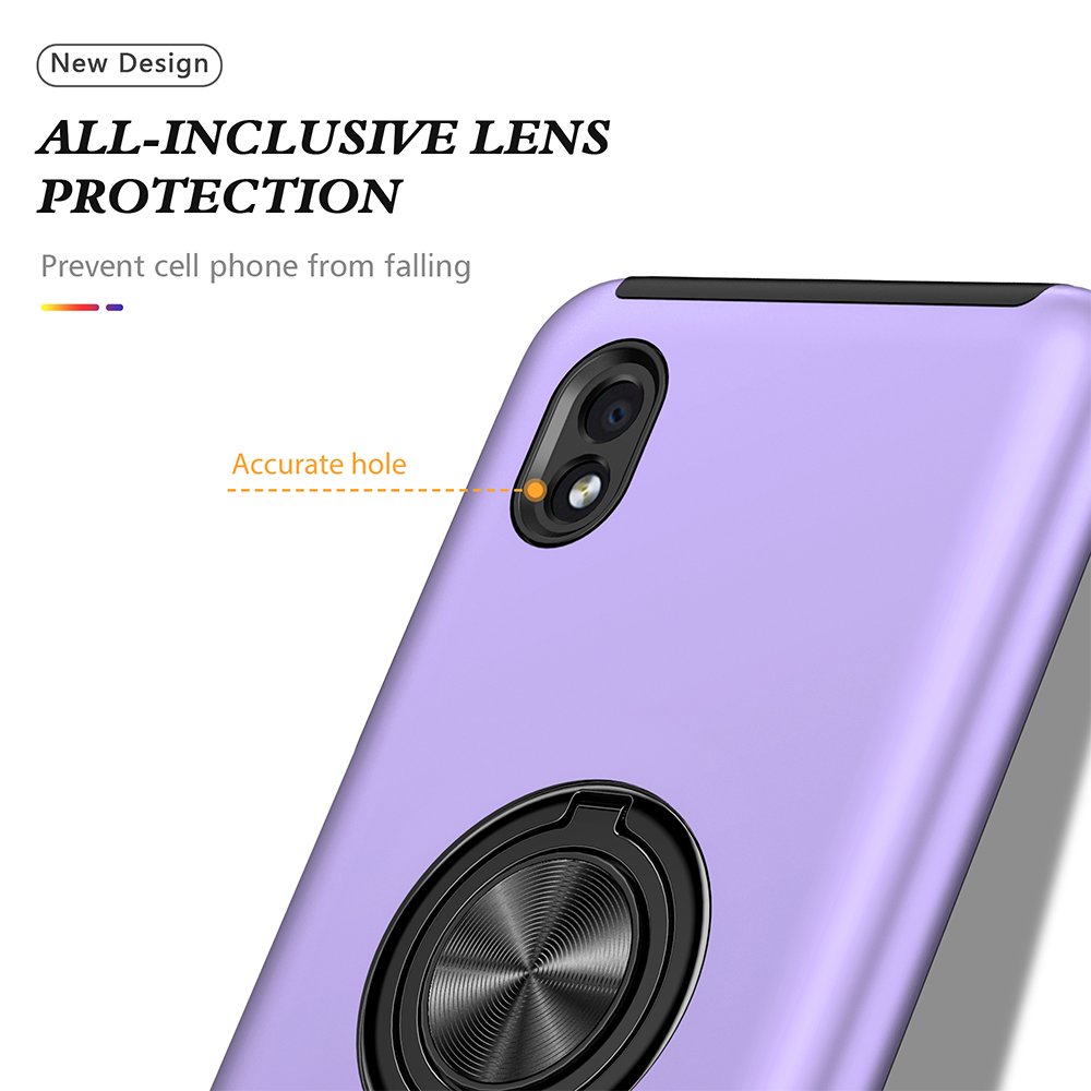 Newface Samsung Galaxy A01 Core Kılıf Elit Yüzüklü Kapak - Mor