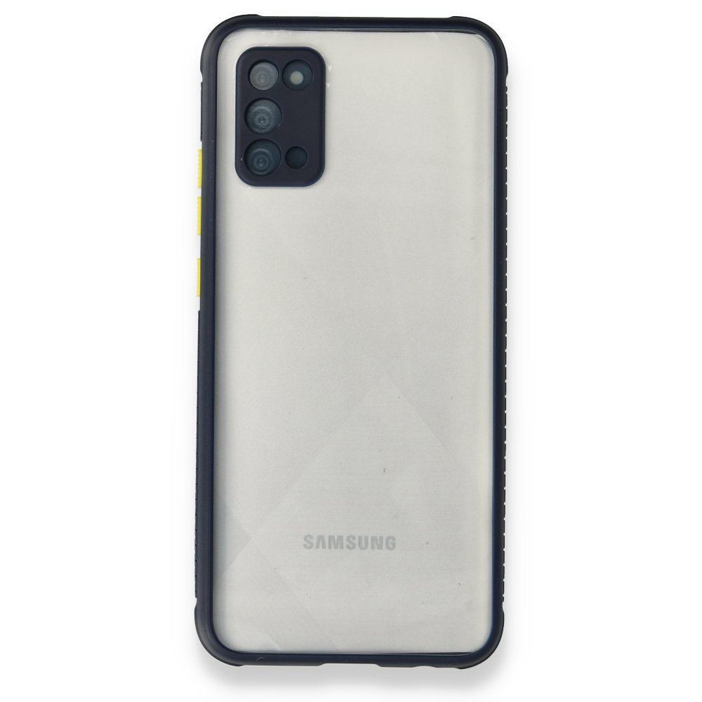 Newface Samsung Galaxy A02S Kılıf Miami Şeffaf Silikon - Lacivert