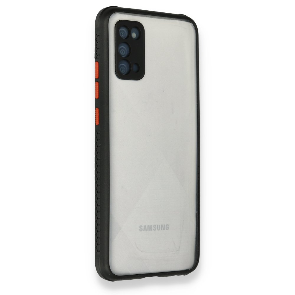 Newface Samsung Galaxy A02S Kılıf Miami Şeffaf Silikon - Siyah