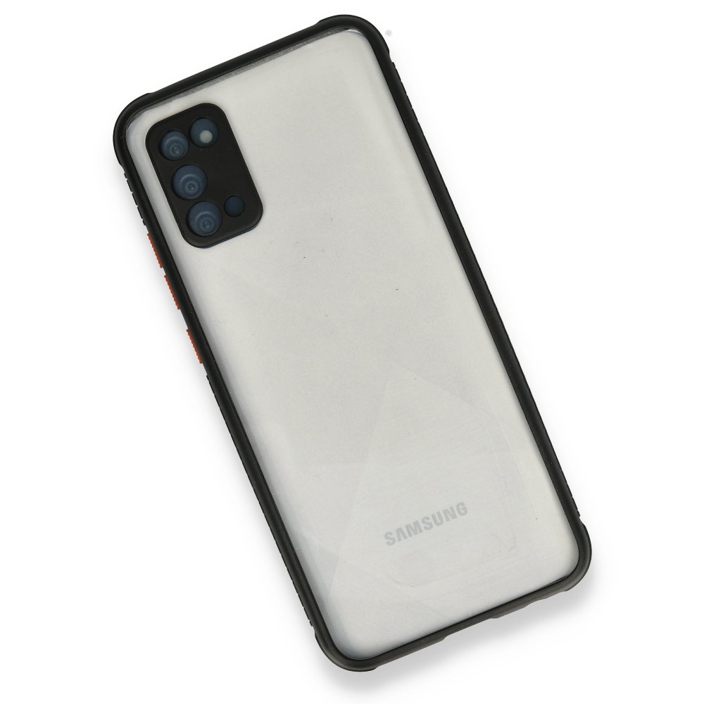 Newface Samsung Galaxy A02S Kılıf Miami Şeffaf Silikon - Siyah