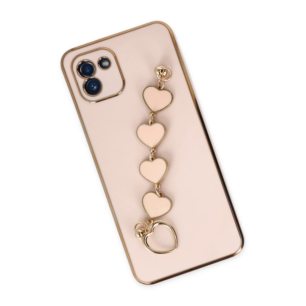 Newface Samsung Galaxy A03 Kılıf Esila Silikon - Pudra