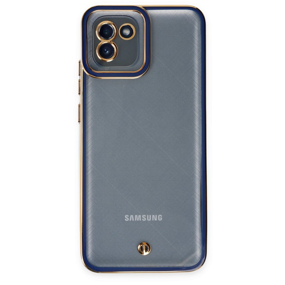 Newface Samsung Galaxy A03 Kılıf Liva Lens Silikon - Mavi