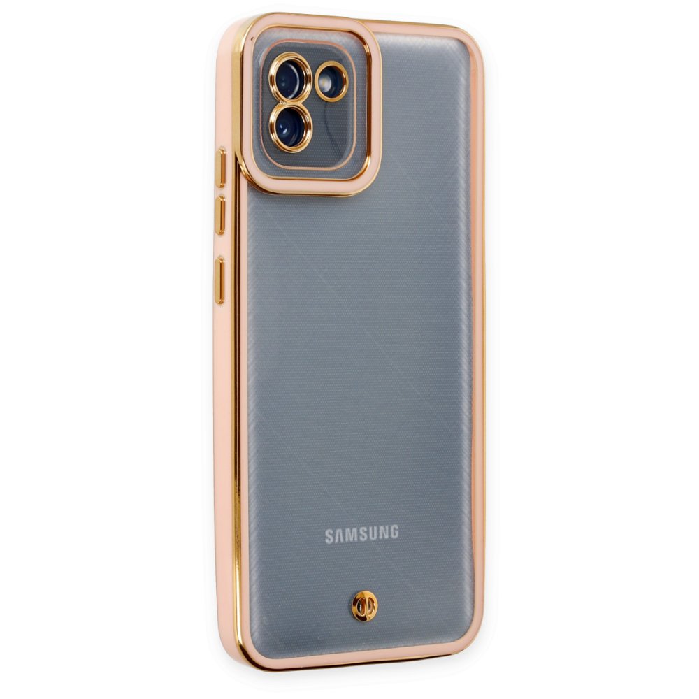 Newface Samsung Galaxy A03 Kılıf Liva Lens Silikon - Rose