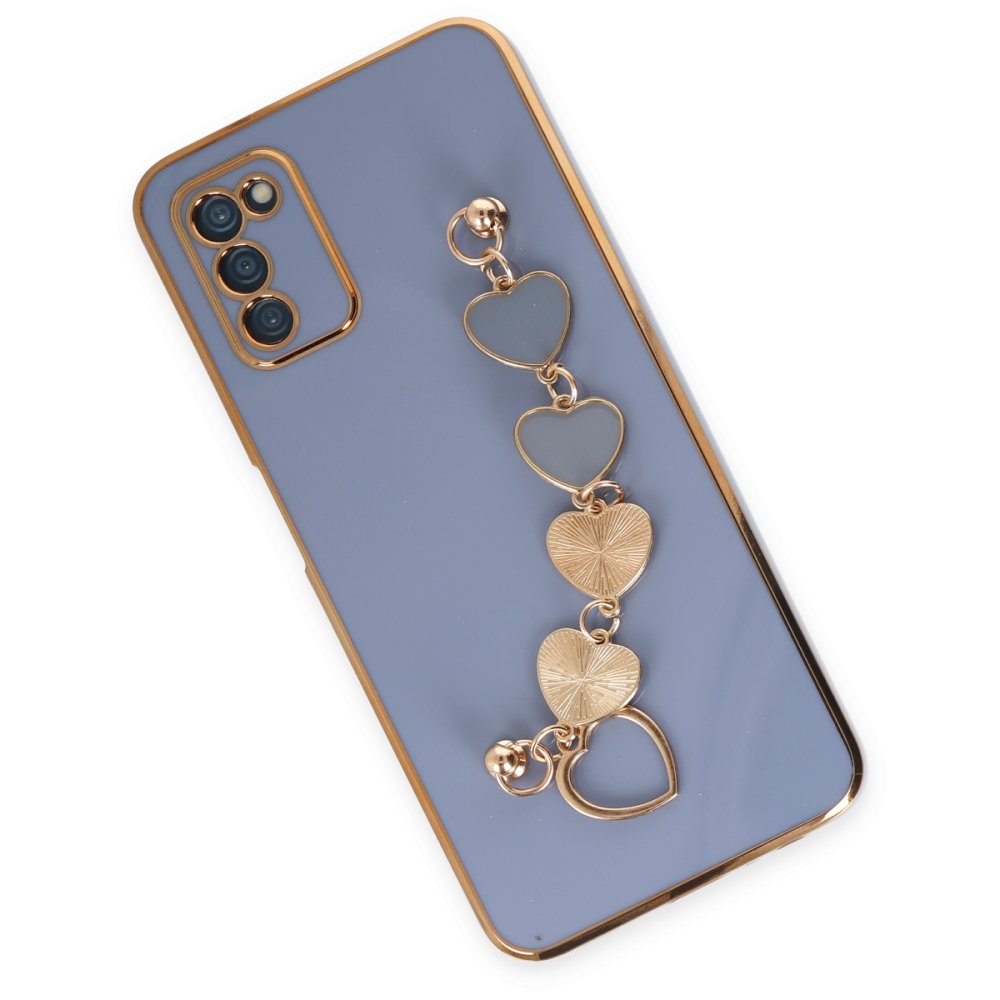 Newface Samsung Galaxy A03S Kılıf Esila Silikon - Gri