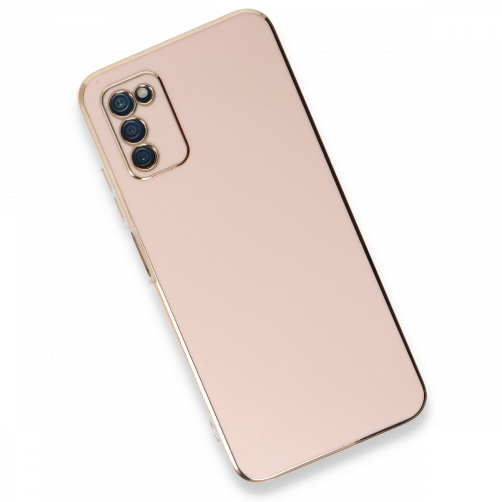 Newface Samsung Galaxy A03S Kılıf Volet Silikon - Pembe