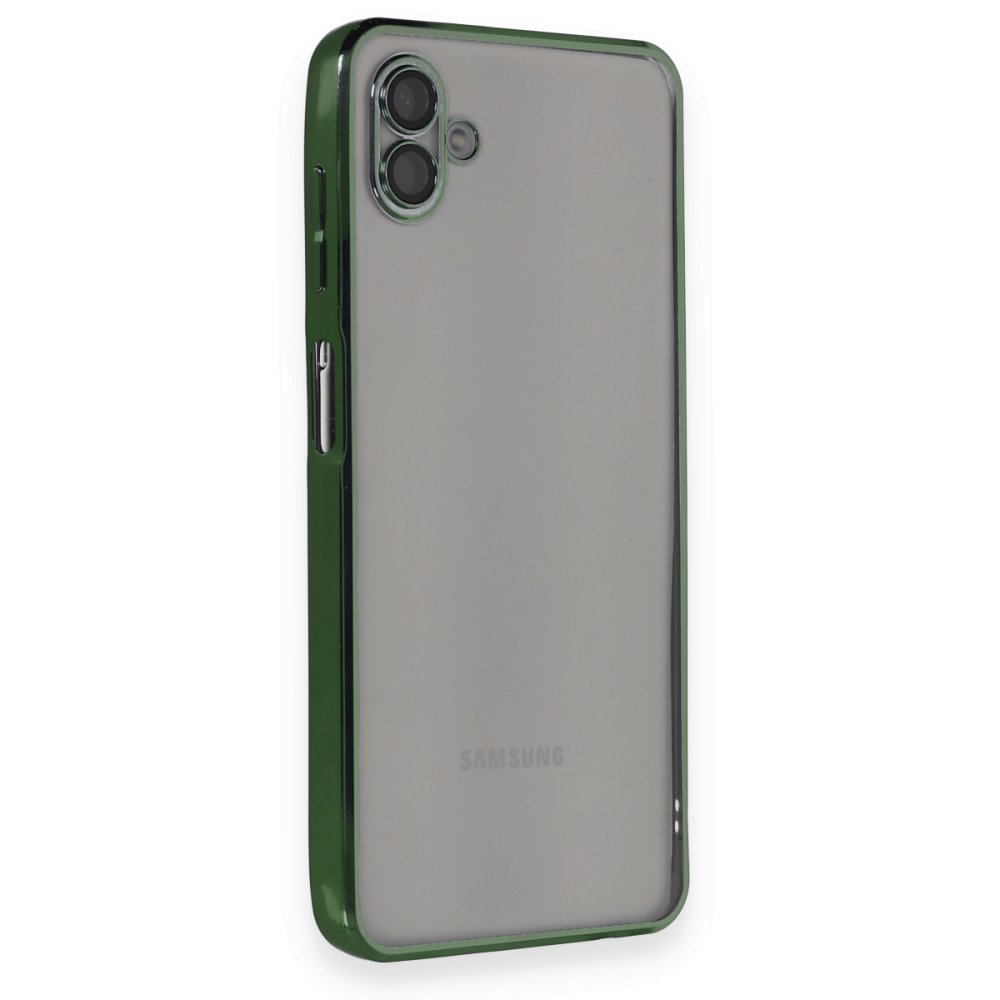 Newface Samsung Galaxy A04 Kılıf Razer Lensli Silikon - Yeşil