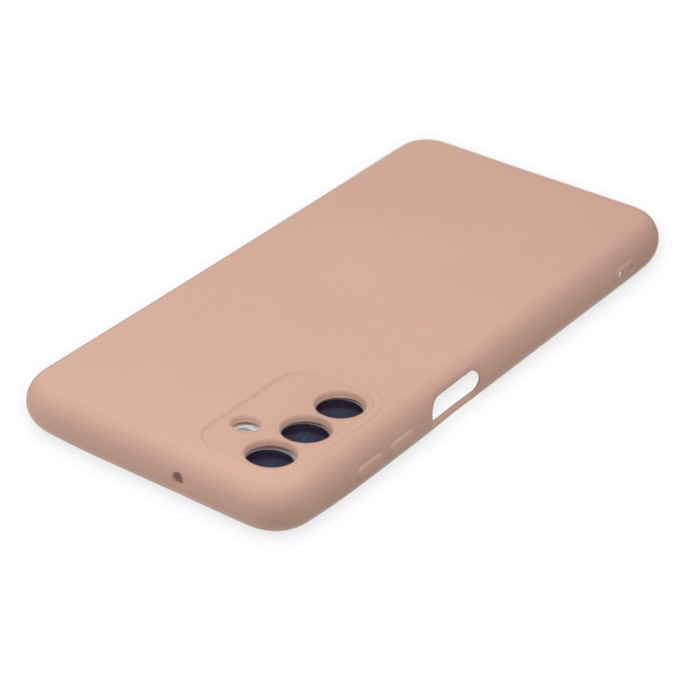Newface Samsung Galaxy A04S Kılıf Nano içi Kadife Silikon - Pudra