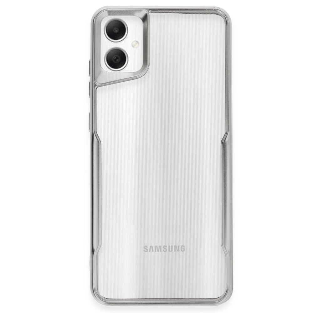 Newface Samsung Galaxy A05 Kılıf Boyi Silikon Kapak - Gümüş