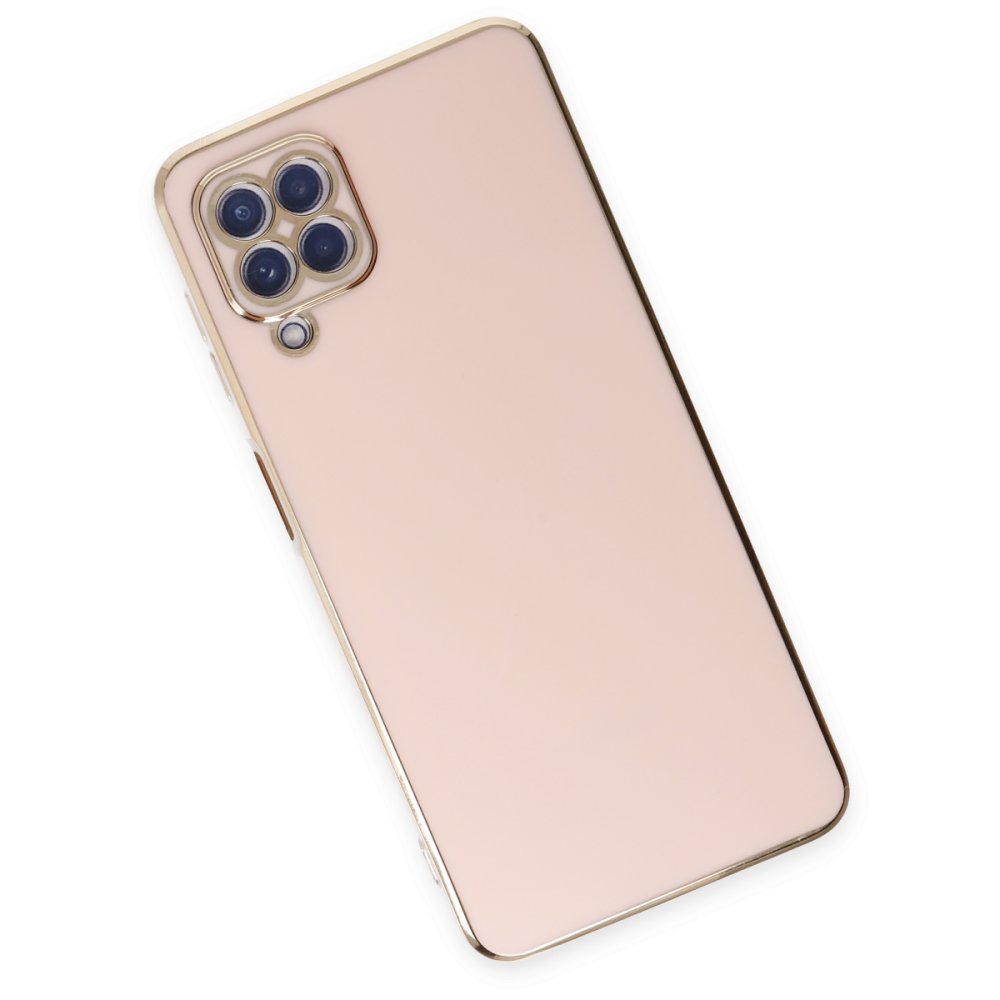 Newface Samsung Galaxy A12 Kılıf Volet Silikon - Pembe