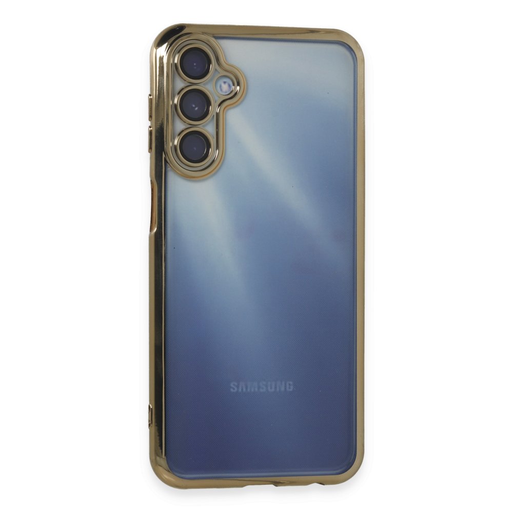 Newface Samsung Galaxy A15 4G Kılıf Razer Lensli Silikon - Gold