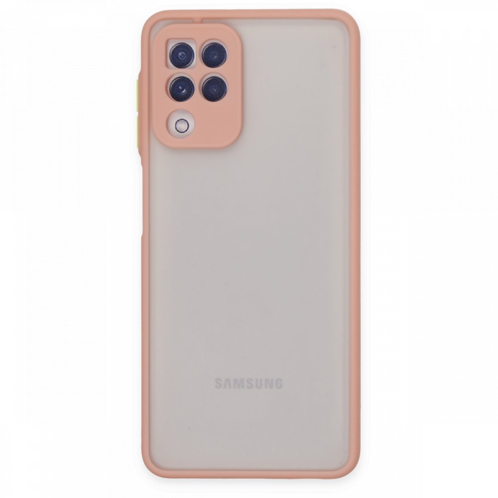 Newface Samsung Galaxy A22 Kılıf Montreal Silikon Kapak - Pembe