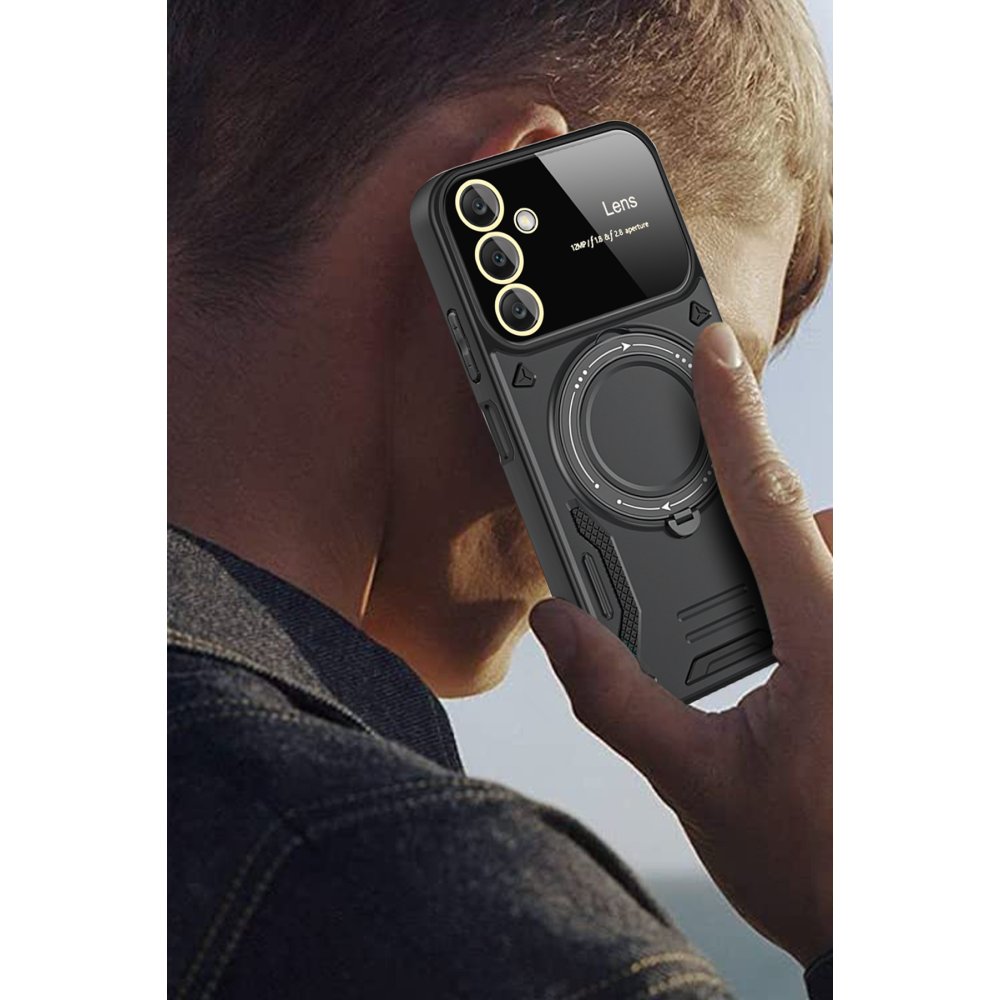 Newface Samsung Galaxy A24 4G Kılıf Joy Lens Standlı Kapak - Lacivert