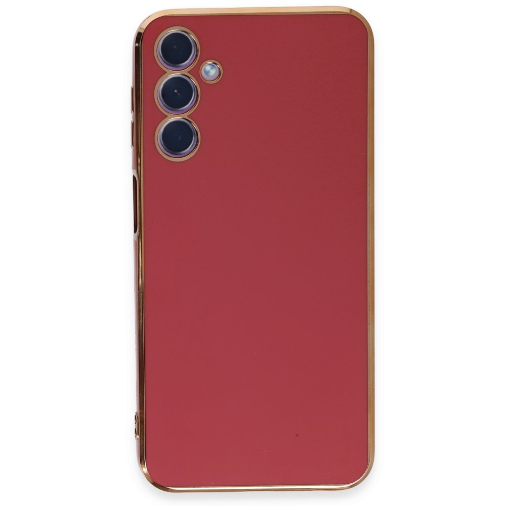 Newface Samsung Galaxy A24 4G Kılıf Volet Silikon - Kırmızı