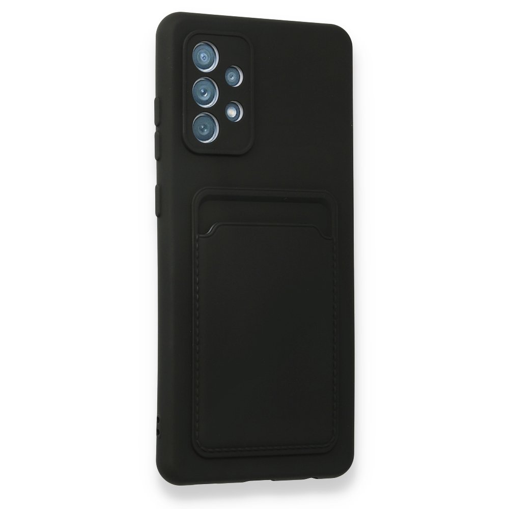Newface Samsung Galaxy A13 4G Kılıf Kelvin Kartvizitli Silikon - Siyah