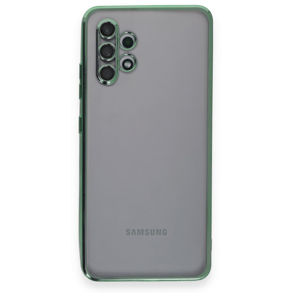 Newface Samsung Galaxy A32 Kılıf Razer Lensli Silikon - Yeşil