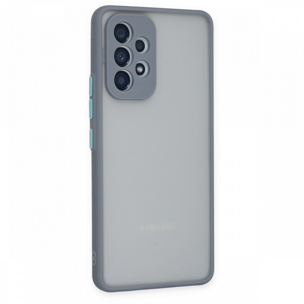 Newface Samsung Galaxy A33 5G Kılıf Montreal Silikon Kapak - Gri