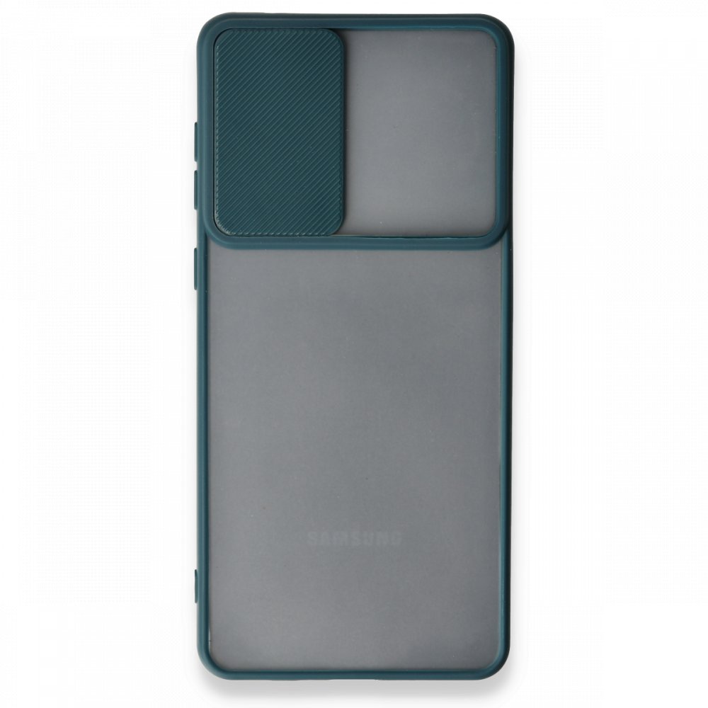 Newface Samsung Galaxy A33 5G Kılıf Palm Buzlu Kamera Sürgülü Silikon - Yeşil