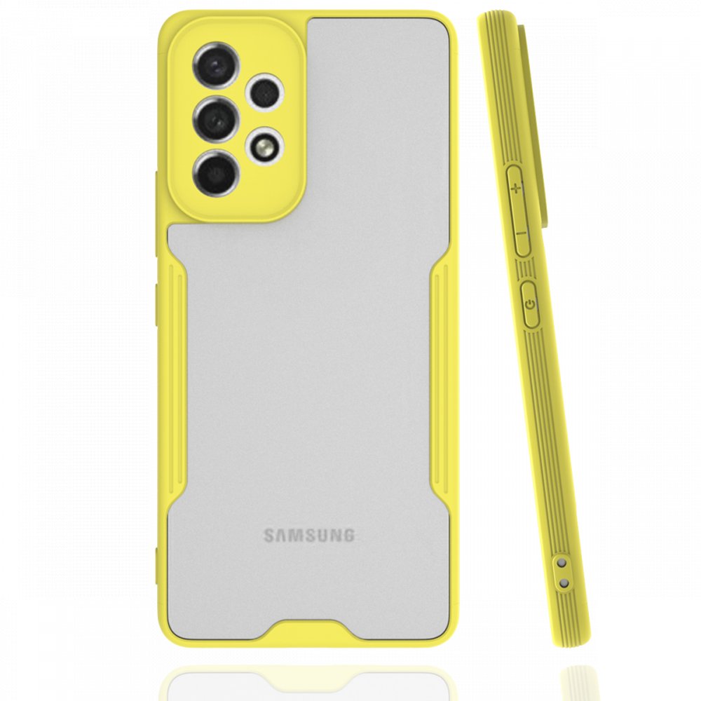 Newface Samsung Galaxy A33 5G Kılıf Platin Silikon - Sarı