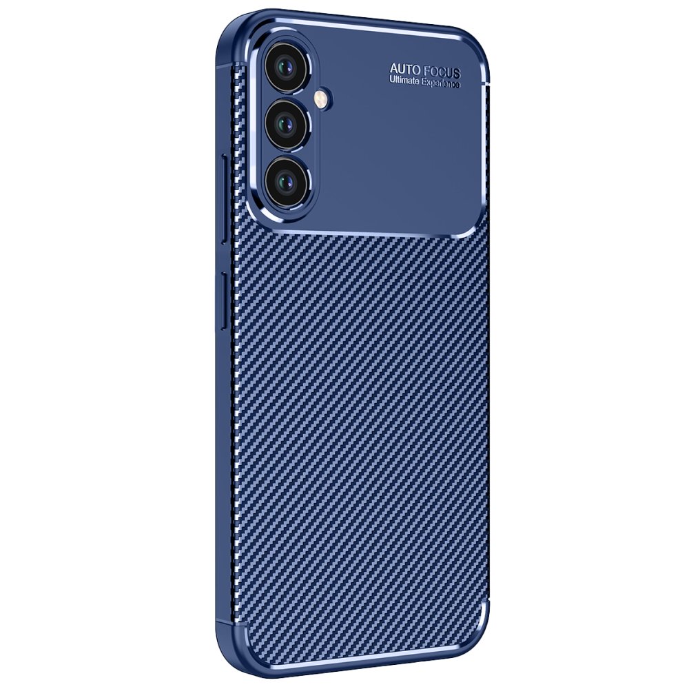 Newface Samsung Galaxy A34 5G Kılıf Auto Focus Karbon Kapak - Lacivert