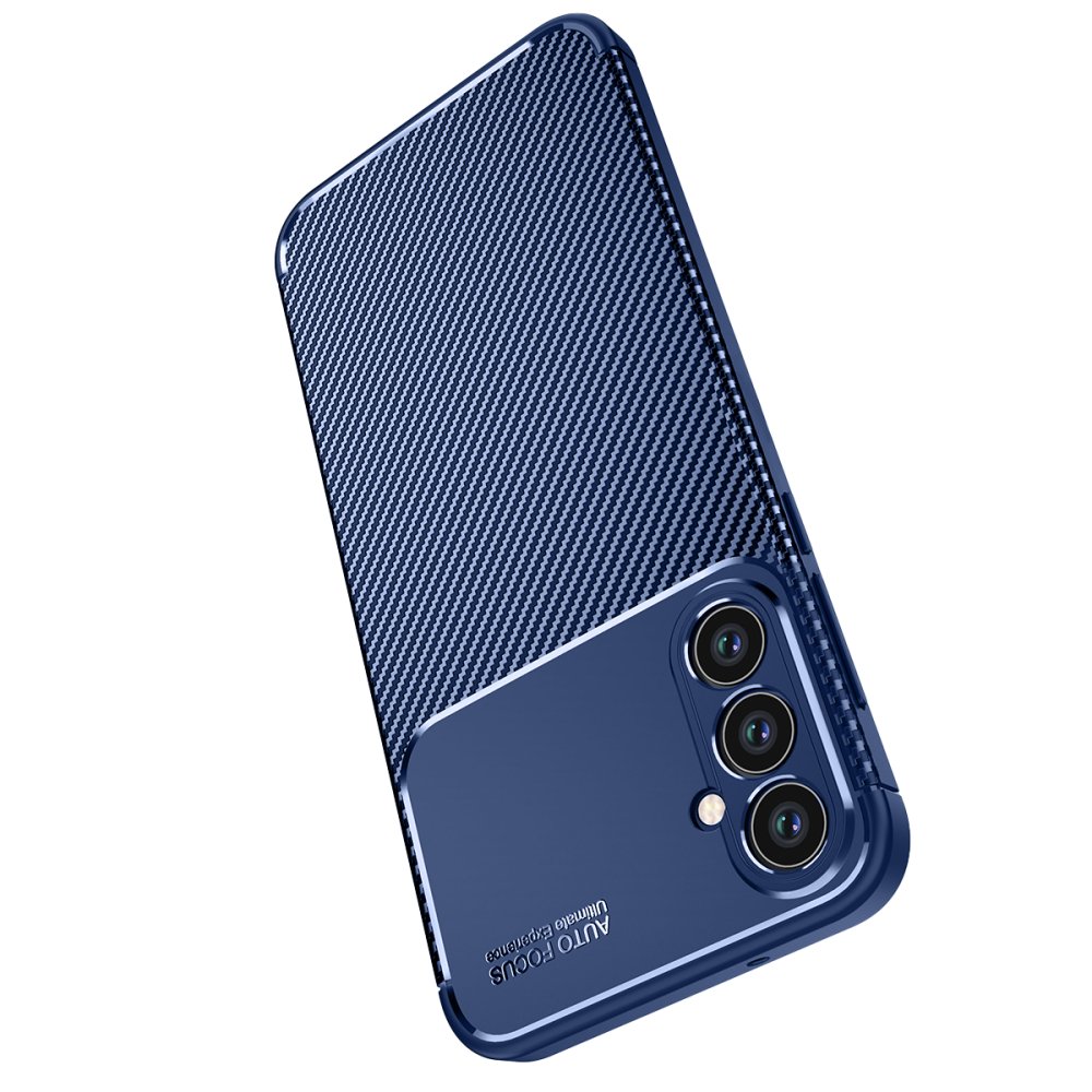 Newface Samsung Galaxy A34 5G Kılıf Auto Focus Karbon Kapak - Lacivert