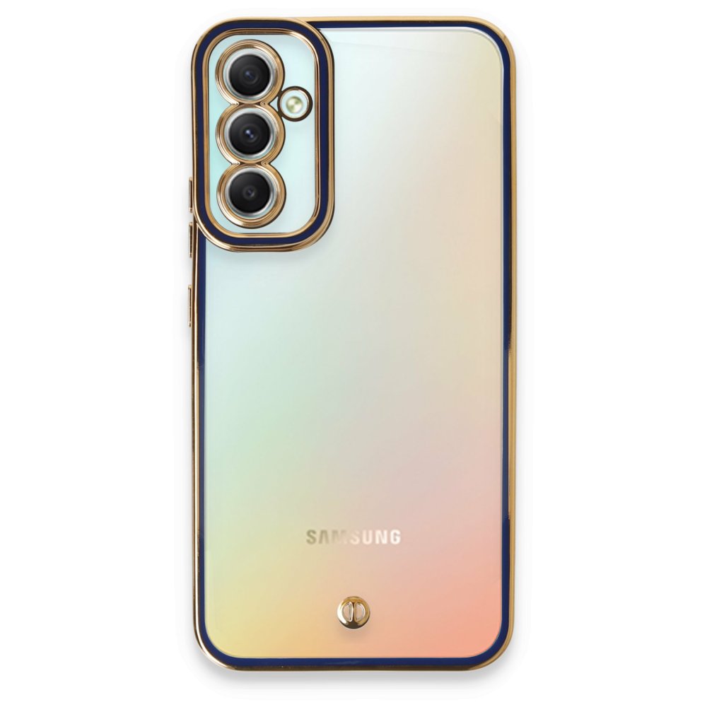 Newface Samsung Galaxy A34 5G Kılıf Liva Lens Silikon - Mavi