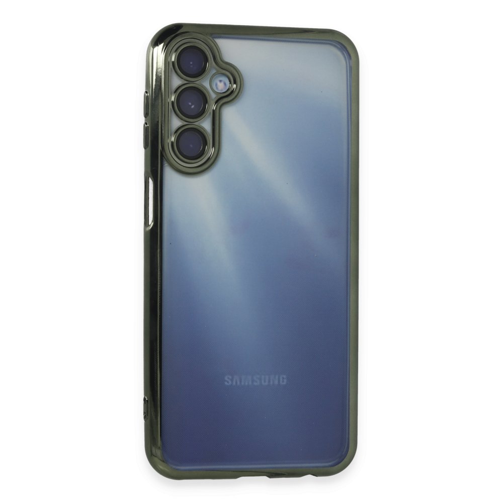 Newface Samsung Galaxy A35 5G Kılıf Razer Lensli Silikon - Yeşil