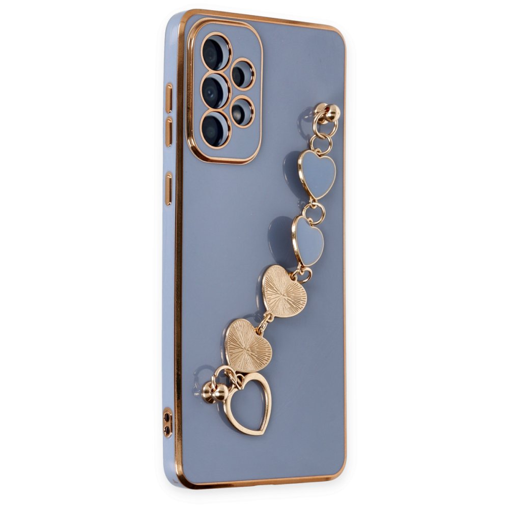Newface Samsung Galaxy A52 Kılıf Esila Silikon - Gri