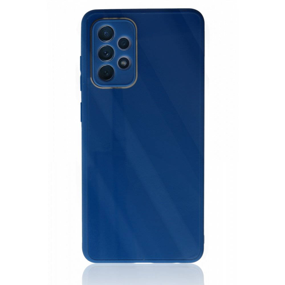 Newface Samsung Galaxy A53 5G Kılıf Glass Kapak - Mavi