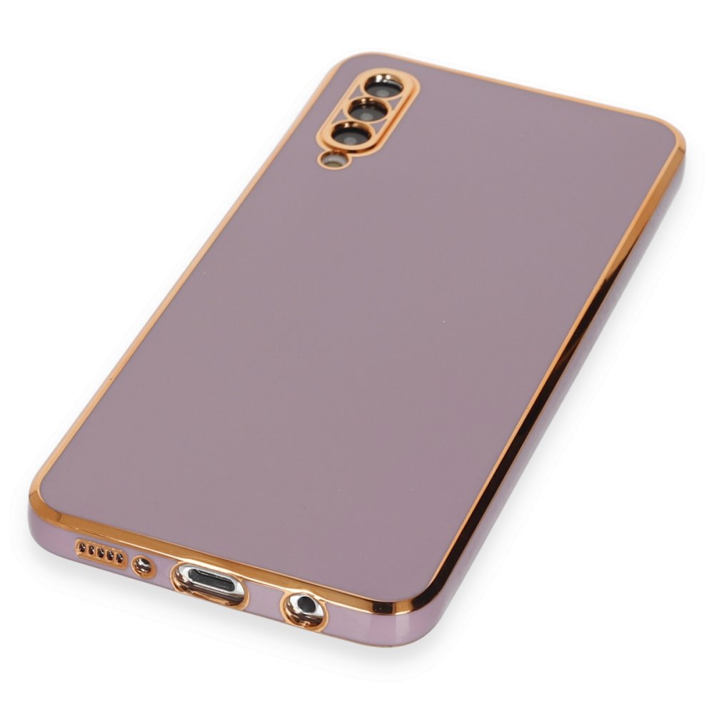 Newface Samsung Galaxy A70 Kılıf Volet Silikon - Mor