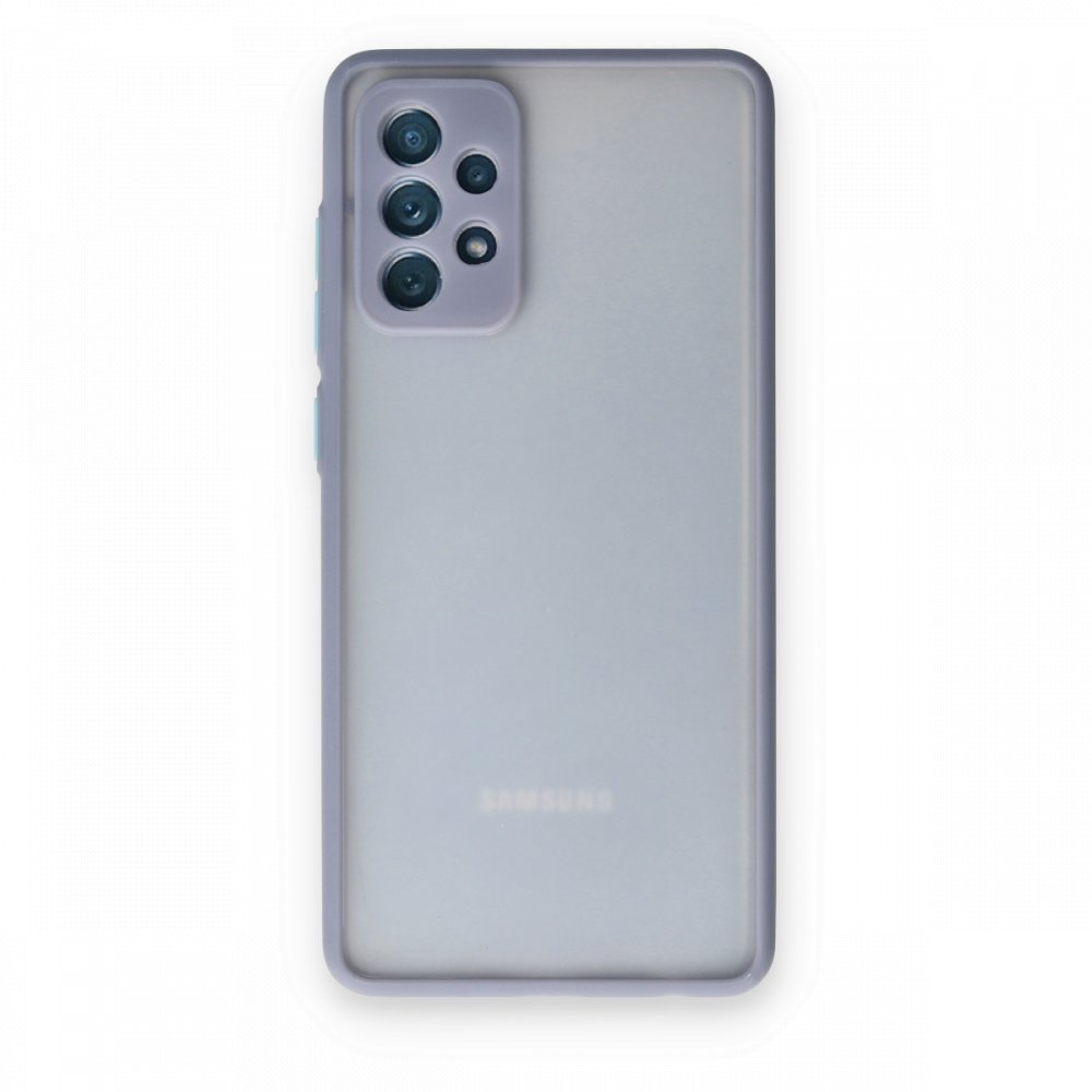 Newface Samsung Galaxy A72 Kılıf Montreal Silikon Kapak - Gri