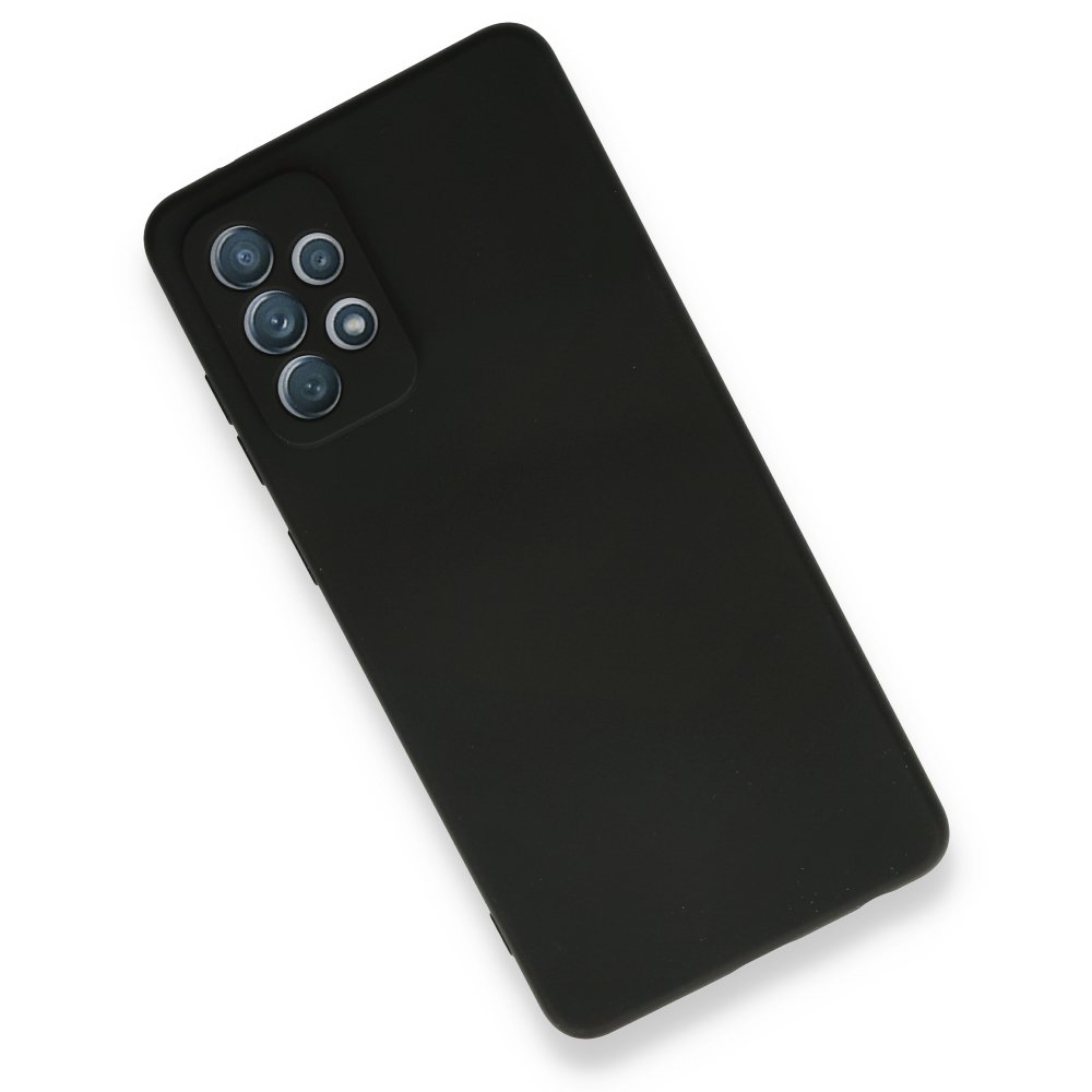 Newface Samsung Galaxy A72 Kılıf Nano içi Kadife Silikon - Siyah