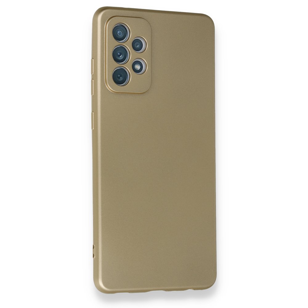 Newface Samsung Galaxy A72 Kılıf First Silikon - Gold