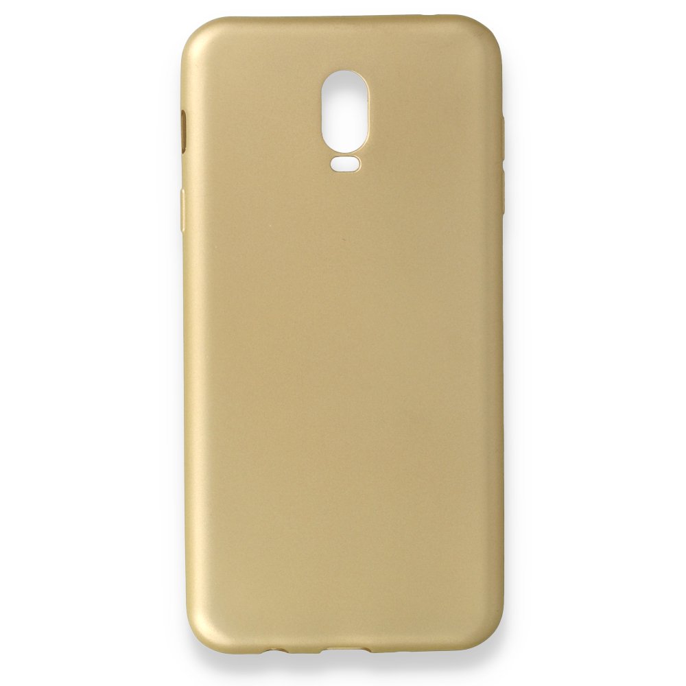 Newface Samsung Galaxy C8 Kılıf First Silikon - Gold