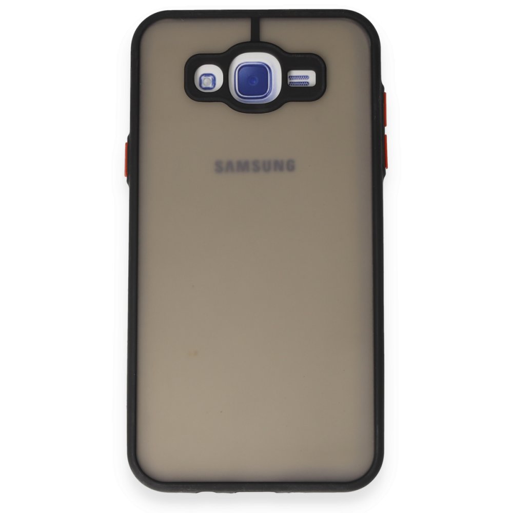 Newface Samsung Galaxy J7 Kılıf Montreal Silikon Kapak - Siyah