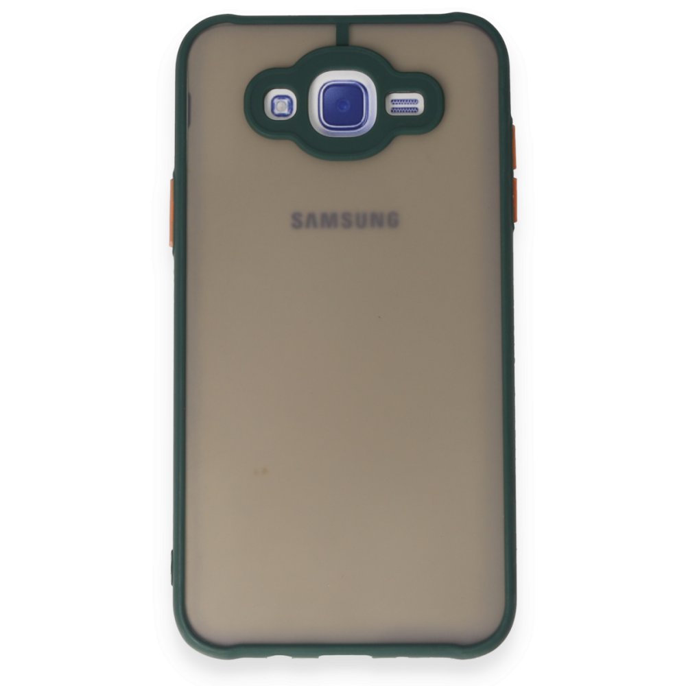 Newface Samsung Galaxy J7 Kılıf Montreal Silikon Kapak - Yeşil