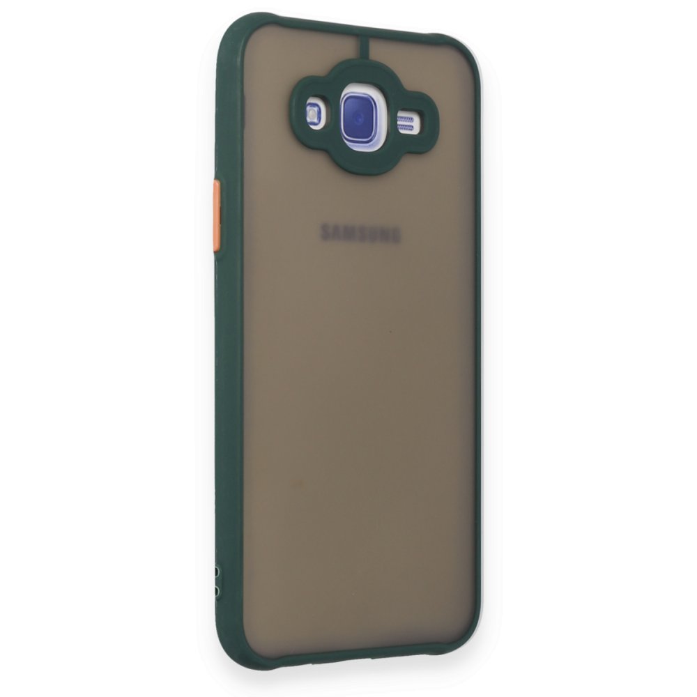 Newface Samsung Galaxy J7 Kılıf Montreal Silikon Kapak - Yeşil