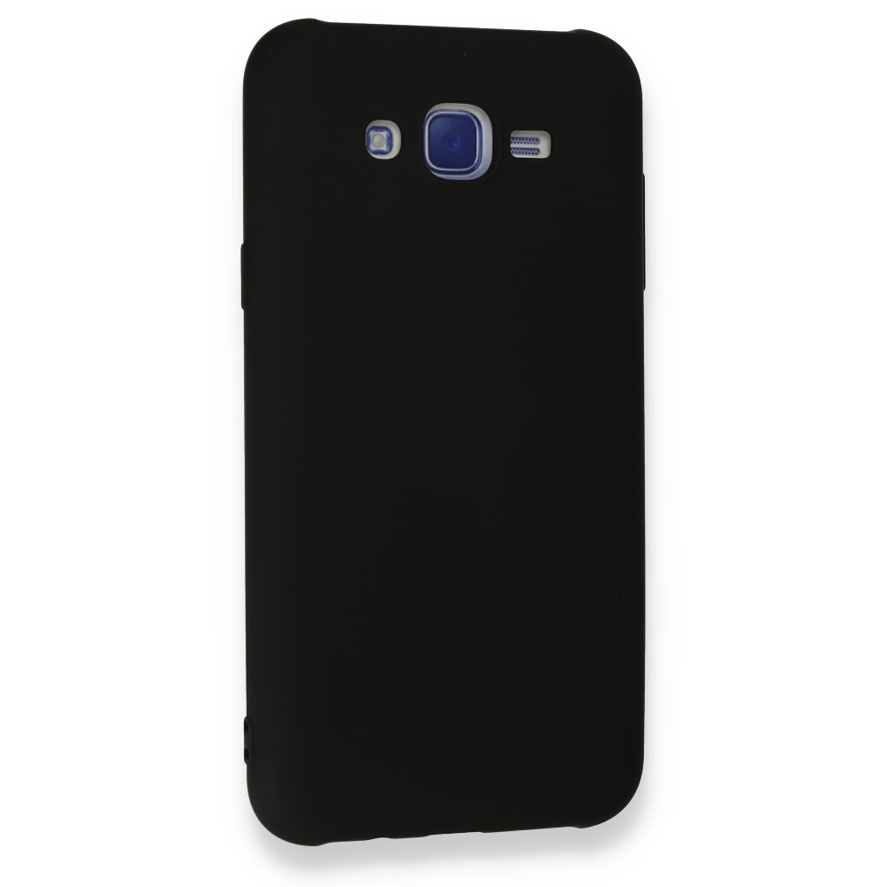 Newface Samsung Galaxy J7 Kılıf Nano içi Kadife Silikon - Siyah