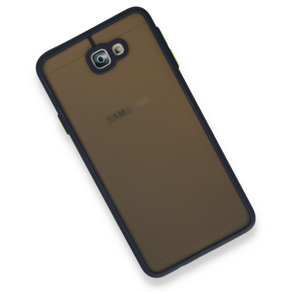 Newface Samsung Galaxy J7 Prime Kılıf Montreal Silikon Kapak - Lacivert