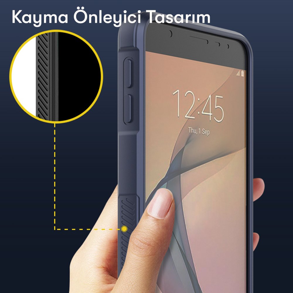 Newface Samsung Galaxy J7 Prime Kılıf Optimum Silikon - Koyu Yeşil