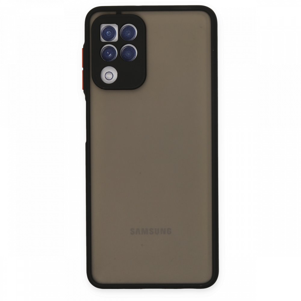 Newface Samsung Galaxy M22 Kılıf Montreal Silikon Kapak - Siyah