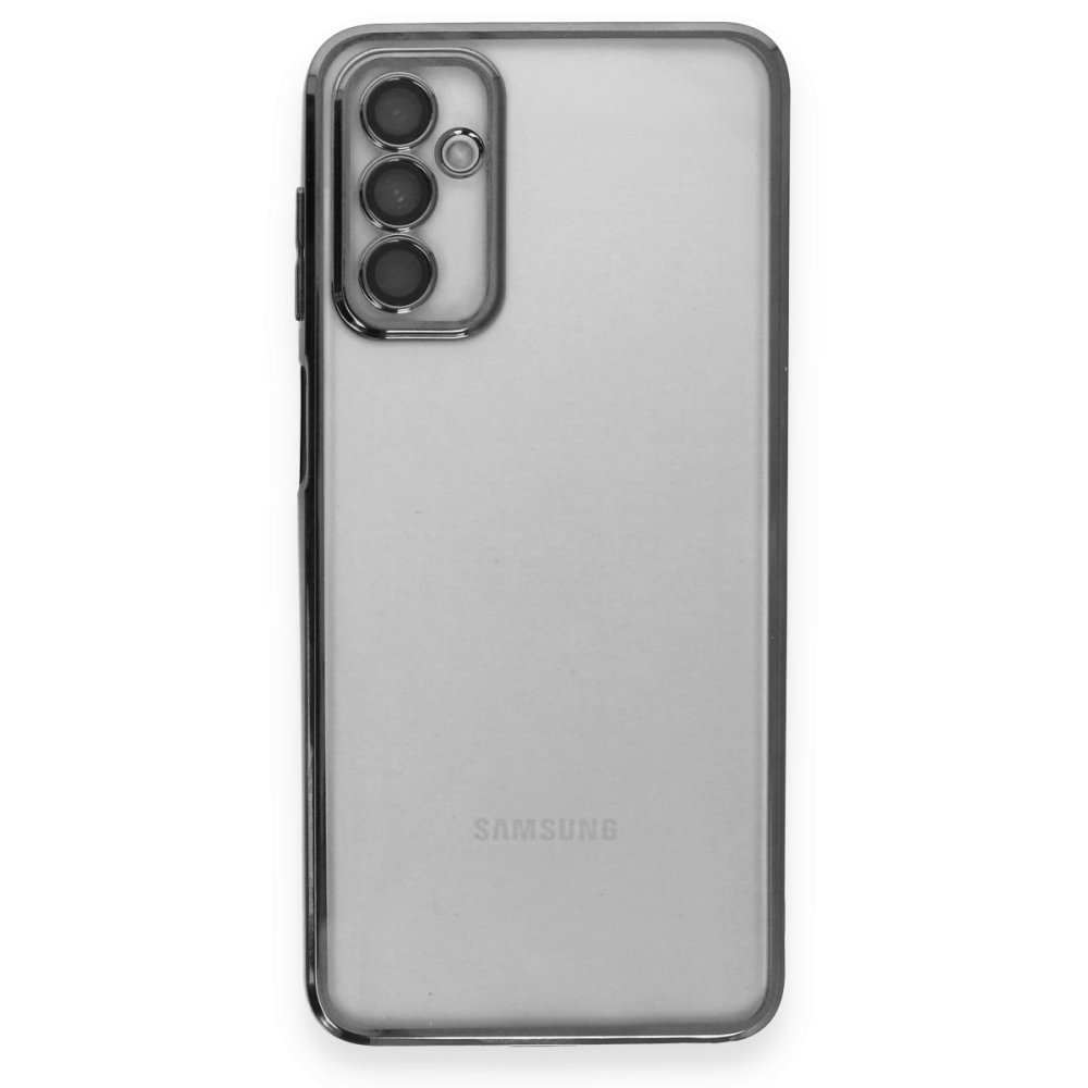 Newface Samsung Galaxy M23 Kılıf Razer Lensli Silikon - Siyah